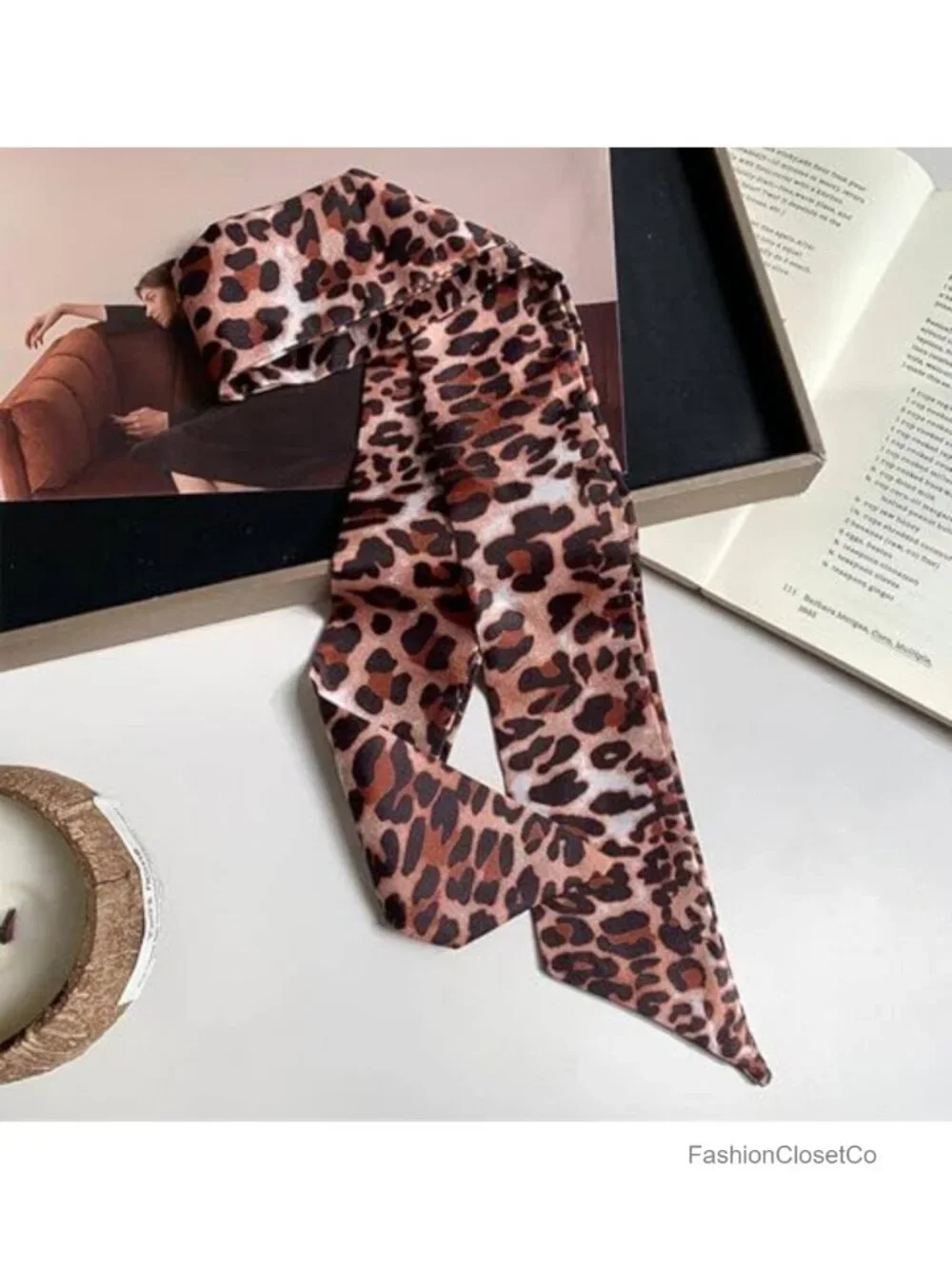 Silk Scarf 6 Pack for Hair Neck Handbag Women Fashion Scarves Ribbon Band
